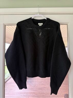 Ariat Black Lace Yoke Pullover Sweater
